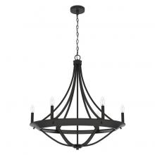 Hunter 19414 - Hunter Perch Point Noble Bronze 6 Light Large Chandelier Ceiling Light Fixture