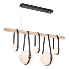 Hubbardton Forge 131046-LED-STND-10-24-LK-WD-GG0701 - Derby Linear 5-Light LED Pendant