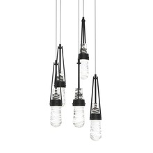  131120-SKT-LONG-10-YJ0434 - Link 5-Light Blown Glass Pendant