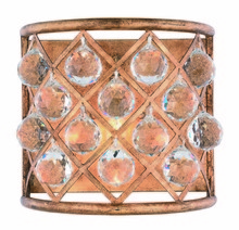  1214W11GI/RC - Madison 1 light Golden Iron Wall Sconce Clear Royal Cut Crystal