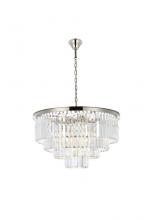  1231D32PN/RC - Sydney 17 Light Polished Nickel Chandelier Clear Royal Cut Crystal