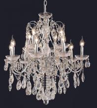  2016D28C/RC - St. Francis 12 Light Chrome Chandelier Clear Royal Cut Crystal