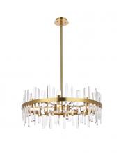  2200D32SG - Serena 32 Inch Crystal Round Chandelier in Satin Gold