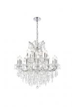  2800D30C/RC - Maria Theresa 19 Light Chrome Chandelier Clear Royal Cut Crystal