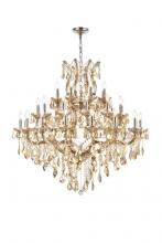  2800G44GT-GT/RC - Maria Theresa 37 Light Golden Teak Chandelier Golden Teak (Smoky) Royal Cut Crystal