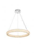  3800D23C - Bowen 24 Inch Adjustable LED Chandelier in Chrome