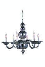  7872D27SS - Champlain 6 Light Siver Shade Chandelier