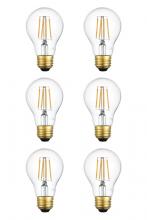  A19LED103-6PK - LED 3000k Nostalgic Filament 6 Watts 600 Lumens A19 Light Bulb