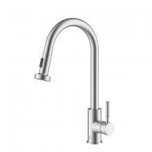  FAK-309BNK - Sem Single Handle Pull Down Sprayer Kitchen Faucet in Brushed Nickel