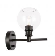  LD2310BK - Collier 1 Light Black and Clear Glass Wall Sconce