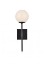 Elegant LD2360BK - Neri 1 light black and white glass wall sconce