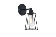  LD4047W5BK - Auspice 1 light black Wall Sconce