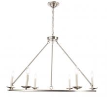  LD6010D36BN - Maine 6 Light Burnished Nickel Chandelier