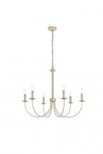  LD7041D32WD - Brielle 6 Lights Pendant in Weathered Dove