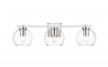  LD7311W24CH - Juelz 3 Light Chrome and Clear Bath Sconce