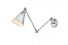  LD7323W6CH - Ledger 1 light Chrome swing arm wall sconce