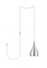  LDPG2001BN - Nora 1 Light Burnished Nickel Plug-in Pendant