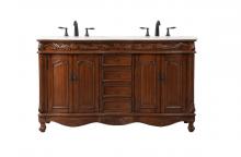  VF-1049TK - 60 Inch Double Bathroom Vanity in Teak