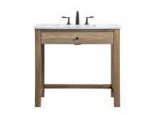 Elegant VF14836NT - 36 Inch ADA Compliant Bathroom Vanity In Natural Oak