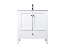  VF21130WH - 30 Inch SIngle Bathroom Vanity In White