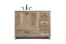  VF2842NT - 42 Inch Single Bathroom Vanity in Natural Oak