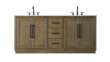  VF29072DHO - 72 inch Double Bathroom Vanity in Hazel Oak