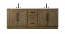  VF29084DHO - 84 inch Double Bathroom Vanity in Hazel Oak