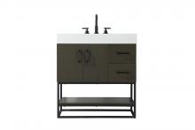  VF29232MMB - 32 inch Single Bathroom Vanity in Mocha Brown