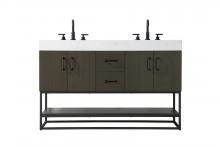  VF29254DMMB - 54 inch Double Bathroom Vanity in Mocha Brown