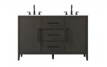  VF29354DMMB - 54 inch Double Bathroom Vanity in Mocha Brown