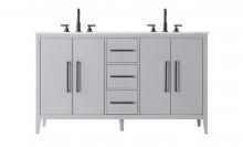  VF29360DGR - 60 inch Double Bathroom Vanity in Grey