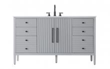  VF29660GR - 60 inch Single Bathroom Vanity in Grey