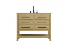  VF60542MHB - 42  inch Single Bathroom Vanity in Honey Brown