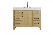  VF60642MHB - 42 inch Single Bathroom Vanity In Honey Brown