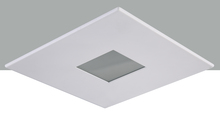  R4-559MW - 4" Matte White Square Shower Trim with Frosted glass and Matte White Square Trim ring