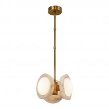  PD320313VBAR - Alonso 13-in Vintage Brass/Alabaster LED Pendant