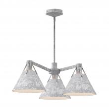  CH584525SL - Archer 25-in Steel Shade 3 Lights Chandeliers