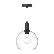  PD506210MBCL - Castilla 10-in Clear Glass/Matte Black 1 Light Pendant