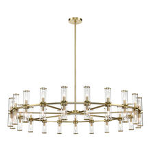  CH309042NBCG - Revolve Clear Glass/Natural Brass 42 Lights Chandeliers