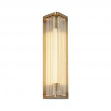  WV339112VBCR - Sabre 12-in Ribbed Glass/Vintage Brass LED Wall/Vanity