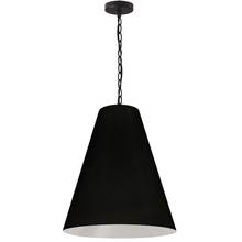 Dainolite ANA-M-MB-797 - 1 Light Medium Anaya Matte Black Pendant w/ Black Shade