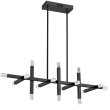 Dainolite FCS-4064HC-MB - 48W Horizontal Matte Black Chandelier w/ Acrylic Diffuser