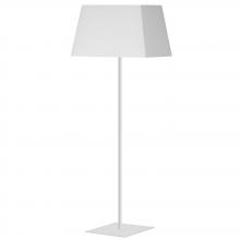 Dainolite GTC-S631F-MW-WH - 1 Light Incandescent Square Base Floor Lamp Matte White with White Shade