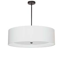  HEL-304P-MB-WH - 4 Light Incandescent Pendant Matte Black White Shade with White Diffuser