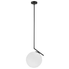  ORN-141P-MB - 1 Light Incandescent Pendant, Matte Black with Opal Glass