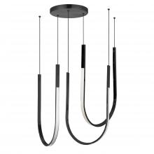 Dainolite PCR-2754LEDHP-MB - 62W Horizontal Pendant Matte Black with White Silicone Diffuser