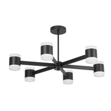 Dainolite WLS-2884LEDC-MB - 84W Chandelier, Matte Black w/ Frosted Acrylic Diffuser