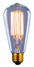  B-ST64-17C - Bulb, Edison Bulbs, 60W E26, Clear Color, ST64 Cone Shape, 2500hours