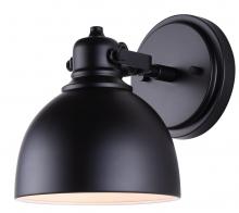  IVL622A01BK - Polo 6.25 in. 1 Light Matte Black Sconce with Black Metal Shade