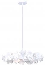  ICH2022B03WH20 - Cassia 3 Light Matte White Modern Chandelier for Dining Rooms and Living Rooms